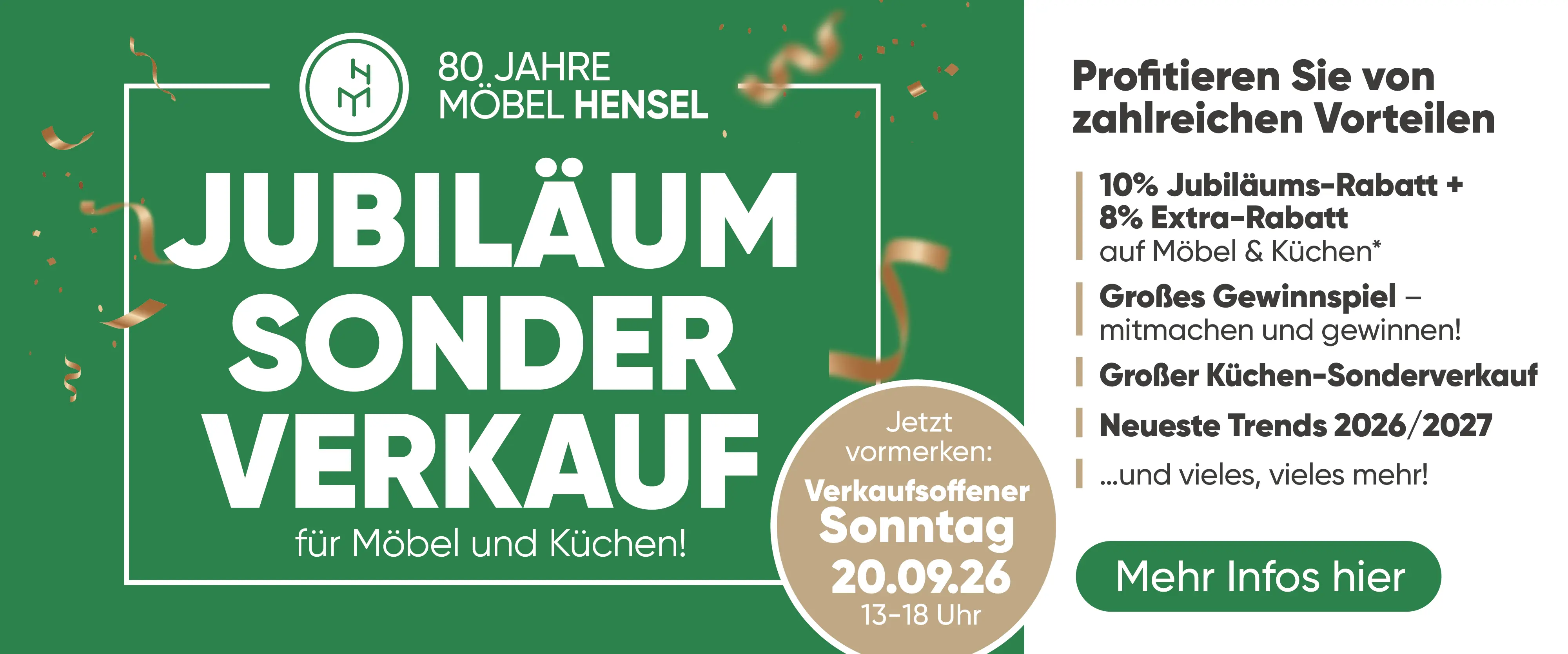 Jubiläum Sonderverkauf - Mehr Infos hier